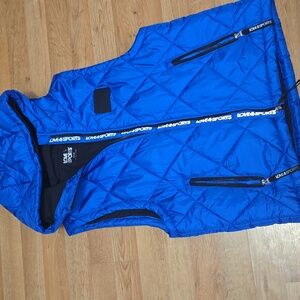Love & Sports Quilted Vest with Hood Royal Blue Size S 4/6